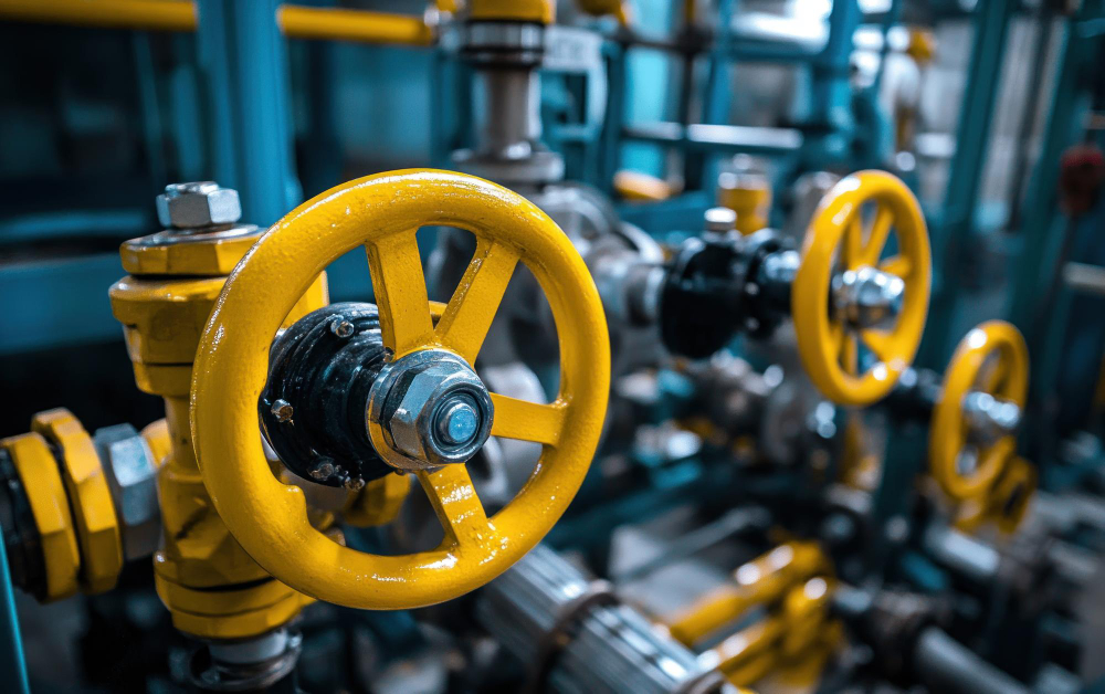 Sistema industrial con válvulas